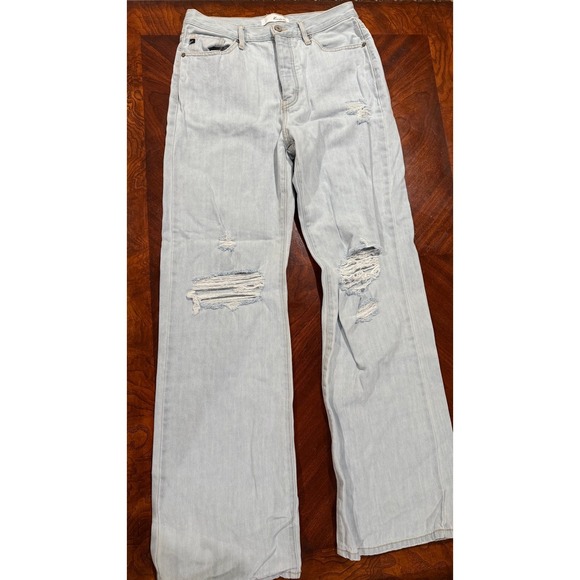 KanCan Denim - Kancan light blue distressed straight women's jeans size 9/28‎